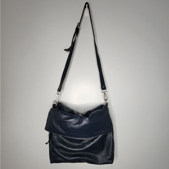 Pulicati Women's Super Soft Leather Satchel Purse Bag Tote Made in Italy Blue - Picture 1 of 6